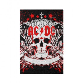 Обложка для паспорта матовая кожа с принтом AC/DC в Екатеринбурге, натуральная матовая кожа | размер 19,3 х 13,7 см; прозрачные пластиковые крепления | Тематика изображения на принте: ac dc | acdc | back in black | columbia | epic | force | guitar | pop | rock | vevo | ангус | блюз | рок | хард | янг