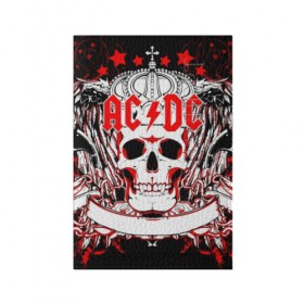 Обложка для паспорта матовая кожа с принтом AC/DC в Екатеринбурге, натуральная матовая кожа | размер 19,3 х 13,7 см; прозрачные пластиковые крепления | ac dc | acdc | back in black | columbia | epic | force | guitar | pop | rock | vevo | ангус | блюз | рок | хард | янг