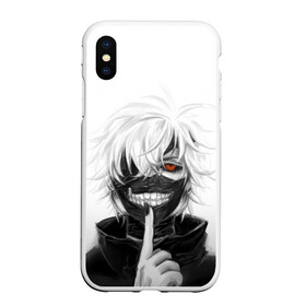 Чехол для iPhone XS Max матовый с принтом Kaneki Ken в Екатеринбурге, Силикон | Область печати: задняя сторона чехла, без боковых панелей | Тематика изображения на принте: anteiku | ghoul | kaneki | ken | tokyo | антейку | гуль | канеки | кен | токийский