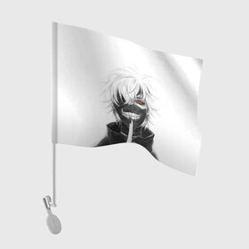 Флаг для автомобиля с принтом Kaneki Ken в Екатеринбурге, 100% полиэстер | Размер: 30*21 см | anteiku | ghoul | kaneki | ken | tokyo | антейку | гуль | канеки | кен | токийский