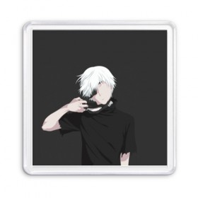 Магнит 55*55 с принтом Kaneki Ken в Екатеринбурге, Пластик | Размер: 65*65 мм; Размер печати: 55*55 мм | anteiku | ghoul | kaneki | ken | tokyo | антейку | гуль | канеки | кен | токийский