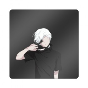 Магнит виниловый Квадрат с принтом Kaneki Ken в Екатеринбурге, полимерный материал с магнитным слоем | размер 9*9 см, закругленные углы | anteiku | ghoul | kaneki | ken | tokyo | антейку | гуль | канеки | кен | токийский