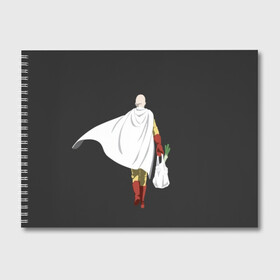 Альбом для рисования с принтом Saitama в Екатеринбурге, 100% бумага
 | матовая бумага, плотность 200 мг. | hero | man | one | one punch | punch | punch man | saitama | super | superhero | ванпанчмен | герой | сайтама | супер | супергерой