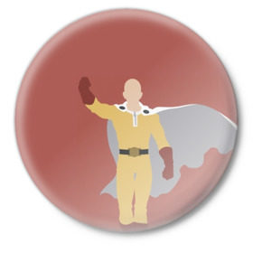 Значок с принтом Saitama в Екатеринбурге,  металл | круглая форма, металлическая застежка в виде булавки | hero | man | one | one punch | punch | punch man | saitama | super | superhero | ванпанчмен | герой | сайтама | супер | супергерой