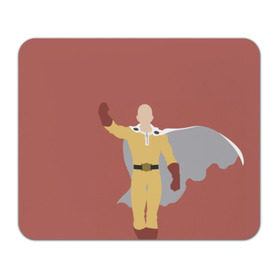 Коврик для мышки прямоугольный с принтом Saitama в Екатеринбурге, натуральный каучук | размер 230 х 185 мм; запечатка лицевой стороны | Тематика изображения на принте: hero | man | one | one punch | punch | punch man | saitama | super | superhero | ванпанчмен | герой | сайтама | супер | супергерой