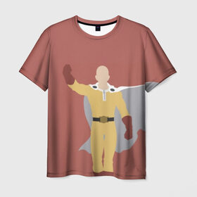 Мужская футболка 3D с принтом Saitama в Екатеринбурге, 100% полиэфир | прямой крой, круглый вырез горловины, длина до линии бедер | hero | man | one | one punch | punch | punch man | saitama | super | superhero | ванпанчмен | герой | сайтама | супер | супергерой