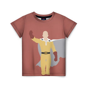 Детская футболка 3D с принтом Saitama в Екатеринбурге, 100% гипоаллергенный полиэфир | прямой крой, круглый вырез горловины, длина до линии бедер, чуть спущенное плечо, ткань немного тянется | Тематика изображения на принте: hero | man | one | one punch | punch | punch man | saitama | super | superhero | ванпанчмен | герой | сайтама | супер | супергерой