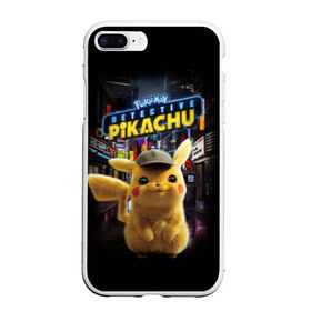 Чехол для iPhone 7Plus/8 Plus матовый с принтом Pikachu Detective в Екатеринбурге, Силикон | Область печати: задняя сторона чехла, без боковых панелей | anime | game | nintendo | pikachu | pokemon | аниме | детектив | игра | кино | пикачу | покемон | эш кетчум