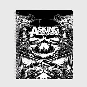 Тетрадь с принтом Asking Alexandria в Екатеринбурге, 100% бумага | 48 листов, плотность листов — 60 г/м2, плотность картонной обложки — 250 г/м2. Листы скреплены сбоку удобной пружинной спиралью. Уголки страниц и обложки скругленные. Цвет линий — светло-серый
 | Тематика изображения на принте: aa | ben bruce | death | destiny | from | metal | rock | sumerian | to | йорк | метал | рок | хард | хеви | электроникор