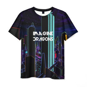 Мужская футболка 3D с принтом IMAGINE DRAGONS в Екатеринбурге, 100% полиэфир | прямой крой, круглый вырез горловины, длина до линии бедер | destiny | from | imagine dragons | metal death | rock | альтернатива | метал | рок | хард | хеви | электроникор