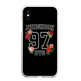 Чехол для iPhone XS Max матовый с принтом JUNGKOOK 97 BTS в Екатеринбурге, Силикон | Область печати: задняя сторона чехла, без боковых панелей | bangtan | bighit | boy | fake love | j hope | jimin | jin | jungkook | korea | kpop | live | luv | mic drop | rm | suga | v | with | бтс | кей | поп