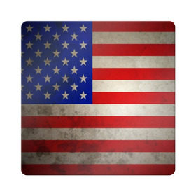 Магнит виниловый Квадрат с принтом Американский флаг в Екатеринбурге, полимерный материал с магнитным слоем | размер 9*9 см, закругленные углы | usa | абстракция | америка | американский | герб | звезды | краска | символика сша | страны | сша | флаг | штаты
