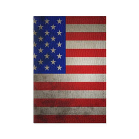 Обложка для паспорта матовая кожа с принтом Американский флаг в Екатеринбурге, натуральная матовая кожа | размер 19,3 х 13,7 см; прозрачные пластиковые крепления | Тематика изображения на принте: usa | абстракция | америка | американский | герб | звезды | краска | символика сша | страны | сша | флаг | штаты