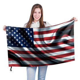 Флаг 3D с принтом Символика Америки в Екатеринбурге, 100% полиэстер | плотность ткани — 95 г/м2, размер — 67 х 109 см. Принт наносится с одной стороны | usa | абстракция | америка | американский | герб | звезды | краска | символика сша | страны | сша | флаг | штаты