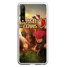 Чехол для Honor P30 с принтом Clash of Clans в Екатеринбурге, Силикон | Область печати: задняя сторона чехла, без боковых панелей | base | clan wars | coc | hall | hog rider | royale | town | trap | база | гоблин | золото | клеш оф кленс | кок | крепость | кристаллы | трофей | эликсир