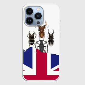 Чехол для iPhone 13 Pro с принтом Жуки в Екатеринбурге,  |  | england | flag | the beatles | англия | жуки | флаг
