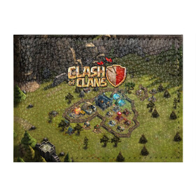 Обложка для студенческого билета с принтом Clash of Clans в Екатеринбурге, натуральная кожа | Размер: 11*8 см; Печать на всей внешней стороне | Тематика изображения на принте: base | clan wars | coc | hall | hog rider | royale | town | trap | база | гоблин | золото | клеш оф кленс | кок | крепость | кристаллы | трофей | эликсир