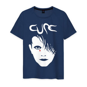 Мужская футболка хлопок с принтом The Cure в Екатеринбурге, 100% хлопок | прямой крой, круглый вырез горловины, длина до линии бедер, слегка спущенное плечо. | cure | robert james smith | the cure | готик рок | группы | музыка | постпанк | роберт смит | рок