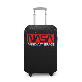 Чехол для чемодана 3D с принтом NASA (НА СПИНЕ) в Екатеринбурге, 86% полиэфир, 14% спандекс | двустороннее нанесение принта, прорези для ручек и колес | galaxy | nasa | space | space company | star | астрономия | галактика | звезды | космическая компания | космос | наса