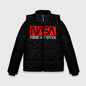 Зимняя куртка для мальчиков 3D с принтом NASA (НА СПИНЕ) в Екатеринбурге, ткань верха — 100% полиэстер; подклад — 100% полиэстер, утеплитель — 100% полиэстер | длина ниже бедра, удлиненная спинка, воротник стойка и отстегивающийся капюшон. Есть боковые карманы с листочкой на кнопках, утяжки по низу изделия и внутренний карман на молнии. 

Предусмотрены светоотражающий принт на спинке, радужный светоотражающий элемент на пуллере молнии и на резинке для утяжки | galaxy | nasa | space | space company | star | астрономия | галактика | звезды | космическая компания | космос | наса