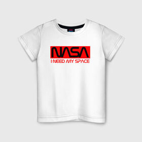 Детская футболка хлопок с принтом NASA (НА СПИНЕ) в Екатеринбурге, 100% хлопок | круглый вырез горловины, полуприлегающий силуэт, длина до линии бедер | flag | galaxy | nasa | space | space company | star | usa | астрономия | галактика | звезды | космическая компания | космос | наса | сша | флаг
