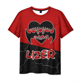 Мужская футболка 3D с принтом Lizer (1) в Екатеринбурге, 100% полиэфир | прямой крой, круглый вырез горловины, длина до линии бедер | hate | lizer | rap | лазер | лизер | любовь | реп
