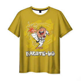 Мужская футболка 3D с принтом Каратэ в Екатеринбурге, 100% полиэфир | прямой крой, круглый вырез горловины, длина до линии бедер | каратэ
