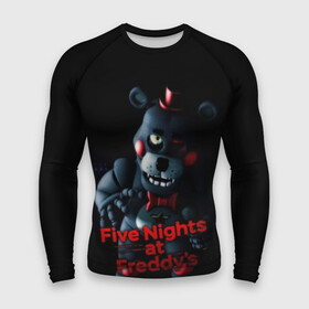 Мужской рашгард 3D с принтом Five Nights At Freddys в Екатеринбурге,  |  | five nights at freddys | foxy | аниматроники | игра | компьютерная игра | робот | фокси | фредди | фреди | чика