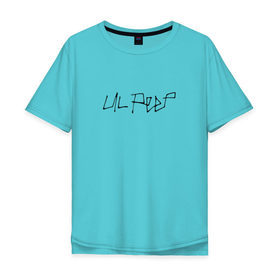 Мужская футболка хлопок Oversize с принтом LIL PEEP (НА СПИНЕ) в Екатеринбурге, 100% хлопок | свободный крой, круглый ворот, “спинка” длиннее передней части | Тематика изображения на принте: lil peep | lil prince | logo | music | rap | зарубежная музыка | зарубежные | лил пип | лого | маленький принц | музыка | реп