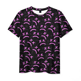 Мужская футболка 3D с принтом LIL PEEP в Екатеринбурге, 100% полиэфир | прямой крой, круглый вырез горловины, длина до линии бедер | lil peep | lil prince | logo | music | pink | rap | зарубежная музыка | зарубежные | лил пип | лого | маленький принц | музыка | реп | розовый