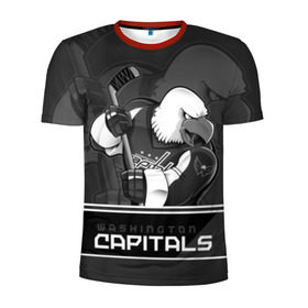 Мужская футболка 3D спортивная с принтом Washington Capitals в Екатеринбурге, 100% полиэстер с улучшенными характеристиками | приталенный силуэт, круглая горловина, широкие плечи, сужается к линии бедра | capitals | hokkey | nhl | ovechkin | washington | александр | вашингтон | кэпиталз | кэпиталс | овечкин | хоккеист | хоккей