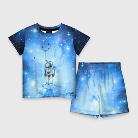 Детский костюм с шортами 3D с принтом космос в Екатеринбурге,  |  | астрономия | вселенная | галактика | графика | звезды | инопланетяне | космос | нло