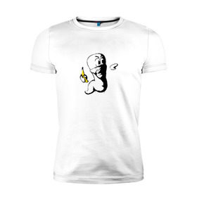 Мужская футболка премиум с принтом Worms в Екатеринбурге, 92% хлопок, 8% лайкра | приталенный силуэт, круглый вырез ворота, длина до линии бедра, короткий рукав | dos | банан | бэнкси | война | граната | граффити | игра | ретро | червяк | червячки | червячок