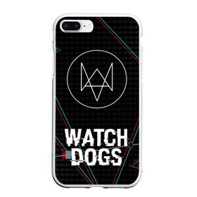 Чехол для iPhone 7Plus/8 Plus матовый с принтом WATCH DOGS в Екатеринбурге, Силикон | Область печати: задняя сторона чехла, без боковых панелей | action | ct os | ded sec | fox | gamer | glitch | hacker | player | watch dogs | watch dogs 2 | глитч | знак лиса | игра | компьютерная игра | хакер