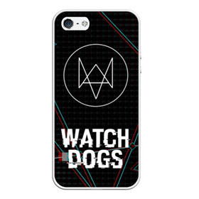 Чехол для iPhone 5/5S матовый с принтом WATCH DOGS в Екатеринбурге, Силикон | Область печати: задняя сторона чехла, без боковых панелей | action | ct os | ded sec | fox | gamer | glitch | hacker | player | watch dogs | watch dogs 2 | глитч | знак лиса | игра | компьютерная игра | хакер