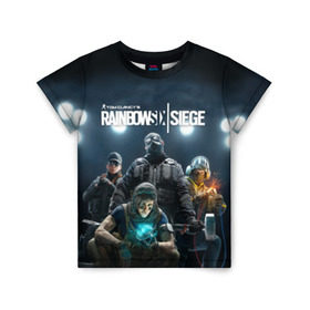 Детская футболка 3D с принтом Tom Clancy’s Rainbow Six Siege в Екатеринбурге, 100% гипоаллергенный полиэфир | прямой крой, круглый вырез горловины, длина до линии бедер, чуть спущенное плечо, ткань немного тянется | 6 | 9 | ash | castle | clancy’s | doc | fbi | gamer | gign | gsg | montagne | rainbow | rook | sas | shooter | siege | six | swat | thermite | tom | twitch | ubisoft | осада | радуга | спецназ | шутер
