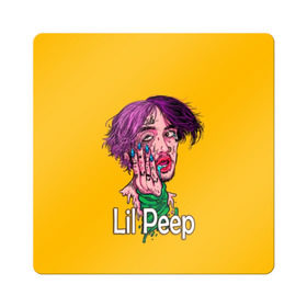 Магнит виниловый Квадрат с принтом Lil Peep в Екатеринбурге, полимерный материал с магнитным слоем | размер 9*9 см, закругленные углы | Тематика изображения на принте: awful things | gustav | lil peep | густав ор | клауд | клауд рэп | лил | лили | певец | пееп | пеп | пип | пост эмо | реп | репер | рэп | рэпер | трэп | хип | хип хоп | хоп | эмо трэп