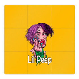 Магнитный плакат 3Х3 с принтом Lil Peep в Екатеринбурге, Полимерный материал с магнитным слоем | 9 деталей размером 9*9 см | Тематика изображения на принте: awful things | gustav | lil peep | густав ор | клауд | клауд рэп | лил | лили | певец | пееп | пеп | пип | пост эмо | реп | репер | рэп | рэпер | трэп | хип | хип хоп | хоп | эмо трэп