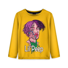 Детский лонгслив 3D с принтом Lil Peep в Екатеринбурге, 100% полиэстер | длинные рукава, круглый вырез горловины, полуприлегающий силуэт
 | awful things | gustav | lil peep | густав ор | клауд | клауд рэп | лил | лили | певец | пееп | пеп | пип | пост эмо | реп | репер | рэп | рэпер | трэп | хип | хип хоп | хоп | эмо трэп