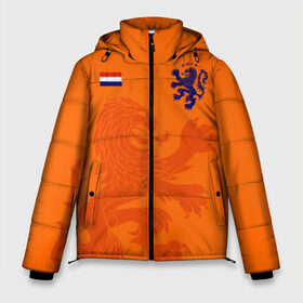 Мужская зимняя куртка 3D с принтом Сборная Голландии в Екатеринбурге, верх — 100% полиэстер; подкладка — 100% полиэстер; утеплитель — 100% полиэстер | длина ниже бедра, свободный силуэт Оверсайз. Есть воротник-стойка, отстегивающийся капюшон и ветрозащитная планка. 

Боковые карманы с листочкой на кнопках и внутренний карман на молнии. | Тематика изображения на принте: holland | nederland | netherlands | голландия | нидерланды | сборная голландии | сборная голландии по футболу | сборная нидерландов | форма | футбольные сборные | чемпионат