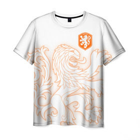 Мужская футболка 3D с принтом Сборная Голландии в Екатеринбурге, 100% полиэфир | прямой крой, круглый вырез горловины, длина до линии бедер | Тематика изображения на принте: holland | nederland | netherlands | голландия | нидерланды | сборная голландии | сборная голландии по футболу | сборная нидерландов | форма | футбольные сборные | чемпионат