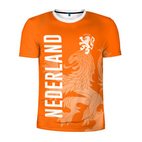Мужская футболка 3D спортивная с принтом Сборная Голландии в Екатеринбурге, 100% полиэстер с улучшенными характеристиками | приталенный силуэт, круглая горловина, широкие плечи, сужается к линии бедра | holland | nederland | netherlands | голландия | нидерланды | сборная голландии | сборная голландии по футболу | сборная нидерландов | форма | футбольные сборные | чемпионат