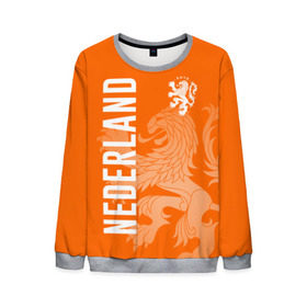 Мужской свитшот 3D с принтом Сборная Голландии в Екатеринбурге, 100% полиэстер с мягким внутренним слоем | круглый вырез горловины, мягкая резинка на манжетах и поясе, свободная посадка по фигуре | holland | nederland | netherlands | голландия | нидерланды | сборная голландии | сборная голландии по футболу | сборная нидерландов | форма | футбольные сборные | чемпионат