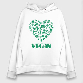Женское худи Oversize хлопок с принтом Vegan в Екатеринбурге, френч-терри — 70% хлопок, 30% полиэстер. Мягкий теплый начес внутри —100% хлопок | боковые карманы, эластичные манжеты и нижняя кромка, капюшон на магнитной кнопке | earth | green | greenpaece | nature | sport | vegan | world | yoga | веган | вегетарианец | гринпис | дерево | еда | животные | жизнь | здоровье | зеленый | йога | лес | любовь | мир | овощи | пища | планета | природа | растение