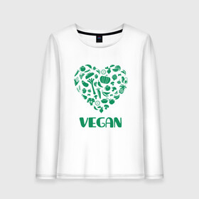 Женский лонгслив хлопок с принтом Vegan в Екатеринбурге, 100% хлопок |  | earth | green | greenpaece | nature | sport | vegan | world | yoga | веган | вегетарианец | гринпис | дерево | еда | животные | жизнь | здоровье | зеленый | йога | лес | любовь | мир | овощи | пища | планета | природа | растение