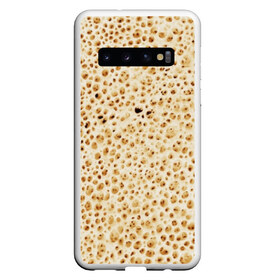 Чехол для Samsung Galaxy S10 с принтом Блин в Екатеринбурге, Силикон | Область печати: задняя сторона чехла, без боковых панелей | блин | блины | жареный | лаваш | текстура | фон | хлеб