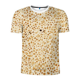 Мужская футболка 3D спортивная с принтом Блин в Екатеринбурге, 100% полиэстер с улучшенными характеристиками | приталенный силуэт, круглая горловина, широкие плечи, сужается к линии бедра | блин | блины | жареный | лаваш | текстура | фон | хлеб