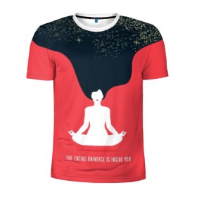 Мужская футболка 3D спортивная с принтом International Yoga Day в Екатеринбурге, 100% полиэстер с улучшенными характеристиками | приталенный силуэт, круглая горловина, широкие плечи, сужается к линии бедра | black | day | ethnic | flower | girl | hair | international | lights | lips | lotus | red | sky | space | stars | woman | yoga | волосы | губы | девушка | день | женщина | звезды | йог | космос | красные | лотос | медитация | международный | небо | огни |