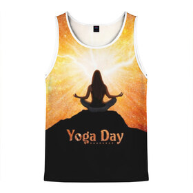 Мужская майка 3D с принтом International Yoga Day в Екатеринбурге, 100% полиэстер | круглая горловина, приталенный силуэт, длина до линии бедра. Пройма и горловина окантованы тонкой бейкой | Тематика изображения на принте: 21 июня | day | energy | girl | international | ju | lightning | lotus | meditation | mountain | pose | silhouette | sky | space | stars | universe | woman | yoga | yogi | вселенная | гора | девушка | день | женщина | звёзды | йог | йоги | космос | лотос 