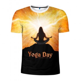 Мужская футболка 3D спортивная с принтом International Yoga Day в Екатеринбурге, 100% полиэстер с улучшенными характеристиками | приталенный силуэт, круглая горловина, широкие плечи, сужается к линии бедра | Тематика изображения на принте: 21 июня | day | energy | girl | international | ju | lightning | lotus | meditation | mountain | pose | silhouette | sky | space | stars | universe | woman | yoga | yogi | вселенная | гора | девушка | день | женщина | звёзды | йог | йоги | космос | лотос 